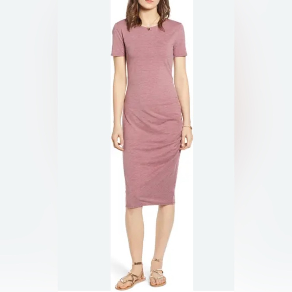 Treasure & Bond Side Ruched Body-Con Dress
